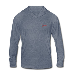 Men's Tri-Blend Hoodie Shirt - heather blue