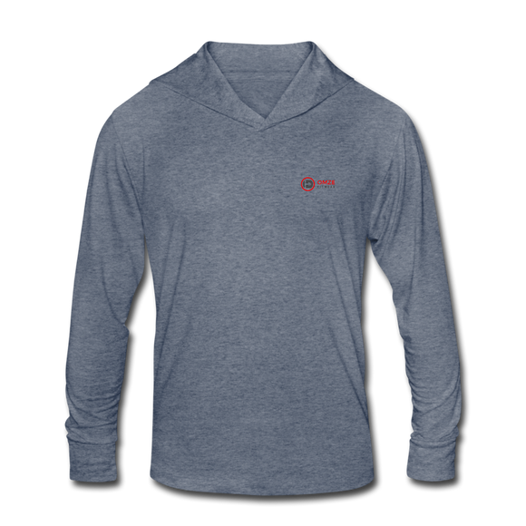 Men's Tri-Blend Hoodie Shirt - heather blue