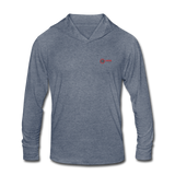 Men's Tri-Blend Hoodie Shirt - heather blue