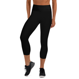 Women's OMZE Yoga Capri Leggings - Black