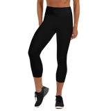 Women's OMZE Yoga Capri Leggings - Black