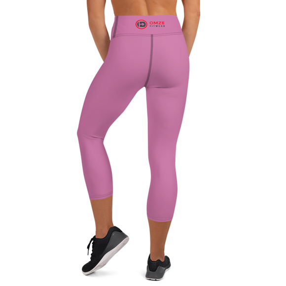 Women's OMZE Yoga Capri Leggings - Pink