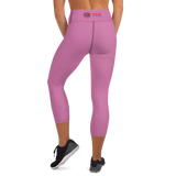 Women's OMZE Yoga Capri Leggings - Pink