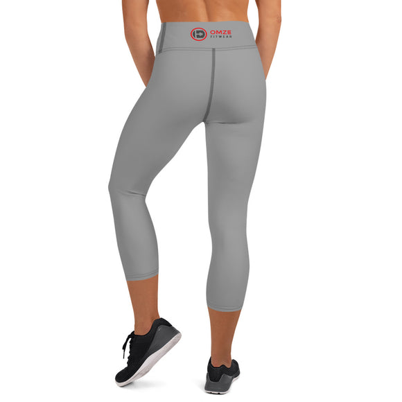 Women's OMZE Yoga Capri Leggings - Grey