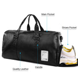 Faux Leather Gym Travel Bag