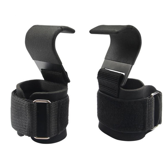 2Pcs Weight Lifting-Hook Hand-Bar Wrist Straps